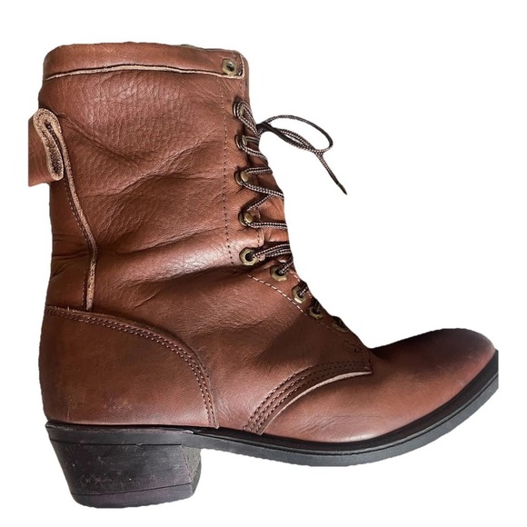 Vintage Dunn's Leather Lace-Up Work Boots Men's 9D Vibram Sole Ranch/Logger - Picture 6 of 10